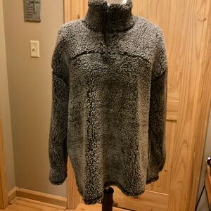 Zip up Sherpa Pullover NWOT